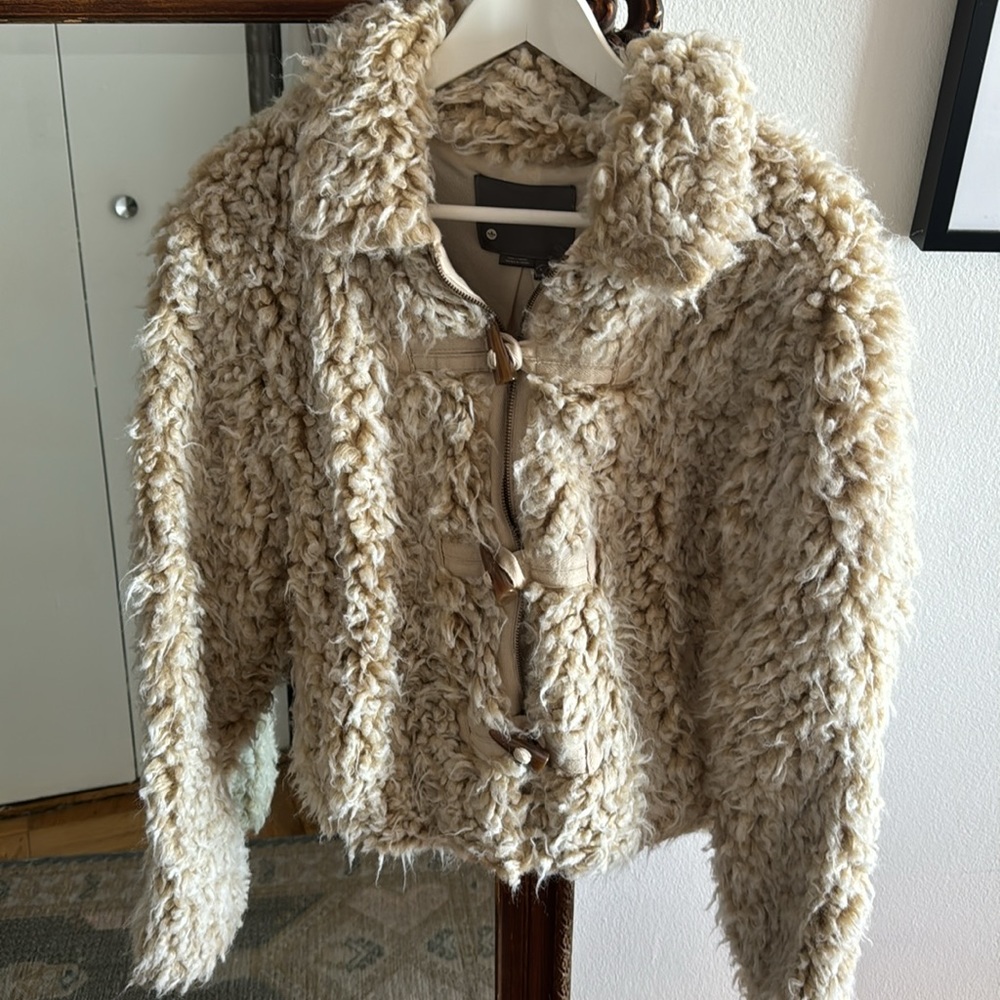 Anthropologie Sherpa bomber jacket